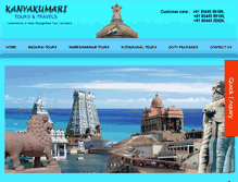 Tablet Screenshot of kanyakumaritourstravels.com